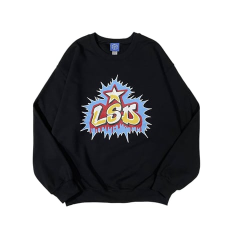 【 LONG SET ORIGINAL 】LSD-068 "DOWN BY LAW" C/N SWEAT ( BLACK )