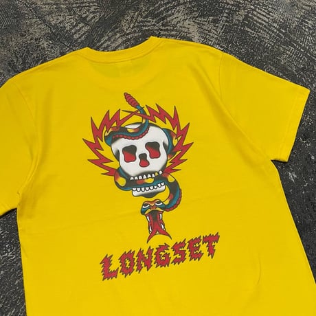 【 LONG SET × SCUMBOY 】LSD-130 "SKULL & SNAKE" S/S T-SHIRT ( YELLOW )
