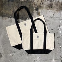 【 LONG SET ORIGINAL 】LSD-094 HEAVY CANVAS TOTE BAG ( NATURAL × BLACK )