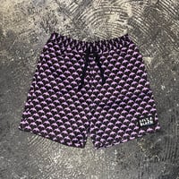 【 LIFE’S A BEACH 】“BAT” SHORTS ( BLACK × PURPLE )