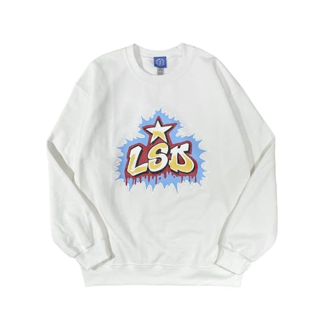 【 LONG SET ORIGINAL 】LSD-068 "DOWN BY LAW" C/N SWEAT ( WHITE )