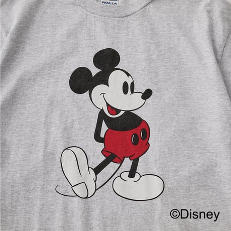 【 WALLA WALLA SPORT 】PRINTED S/S TEE / MICKEY MOUSE ( ASH )