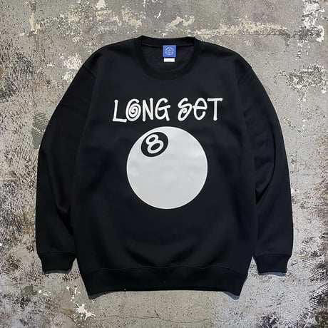 【 LONG SET ORIGINAL 】LSD-121 LONG SET 12th ANNIV. CREWNECK SWEAT ( BLACK )