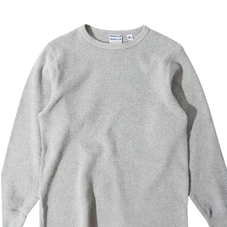 【 WALLA WALLA SPORT 】U.S. MADE THERMAL CREW ( HEATHER GREY )