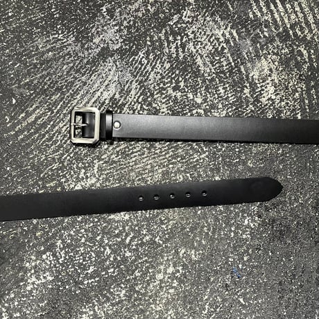 【 LONG SET ORIGINAL 】LSD-142 MIRAGE LEATHER GARRISON BELT ( BLACK × SILVER )