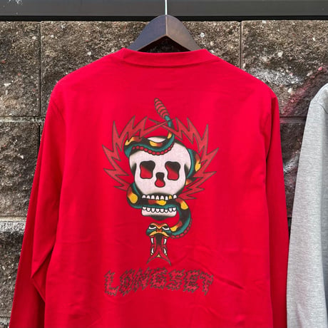 【 LONG SET × SCUMBOY 】LSD-137 "SKULL & SNAKE" L/S T-SHIRT ( 全3色 )