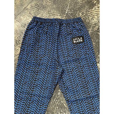 【 LIFE’S A BEACH 】“BONES” PANTS ( BLACK × BLUE )