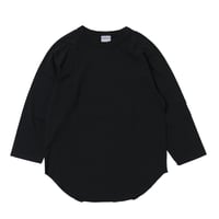 【 WALLA WALLA SPORT 】3/4 BASEBALL TEE ( BLACK )