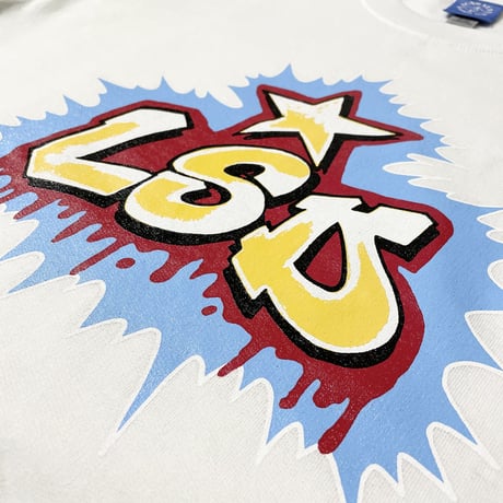 【 LONG SET ORIGINAL 】LSD-068 "DOWN BY LAW" C/N SWEAT ( WHITE )