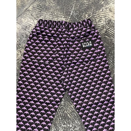 【 LIFE’S A BEACH 】“BAT” PANTS ( BLACK × PURPLE )