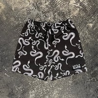 【 LIFE’S A BEACH 】“SNAKE” SHORTS ( BLACK × WHITE )