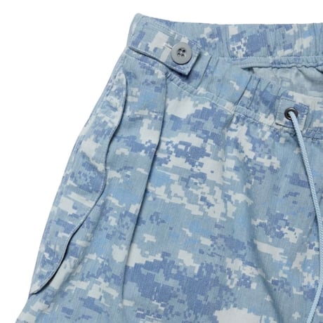 【 IMPRESTORE 】Randy - Digital Camo Easy Shorts ( INDIGO BLUE )