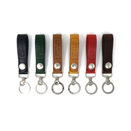 【 LONG SET ORIGINAL 】LSD-048 "NOT A CRIME" LEATHER KEY-HOLDER ( 全6色 )