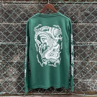 【 HOT SHOT TATTOO PARLOR × LONG SET 】”BATTLE ROYALE” L/S T-SHIRT ( GREEN / 当店限定カラー )