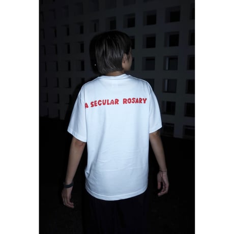 【 Moloch × Tsutomu Date 】A SECULAR ROSARY Tee ( WHITE )