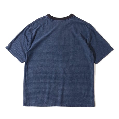 【 WALLA WALLA SPORT 】U.S. MADE JACQUARD STRIPE TEE ( NAVY )