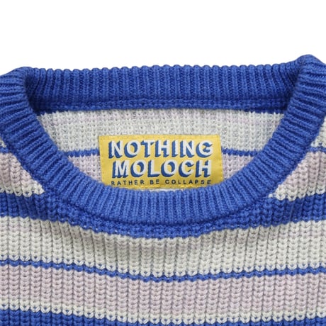 【 NOTHING × Moloch 】Striped Knit Emptiness ( Void Blue )