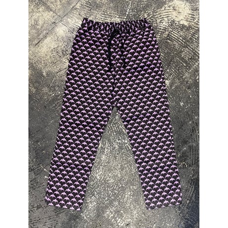 【 LIFE’S A BEACH 】“BAT” PANTS ( BLACK × PURPLE )