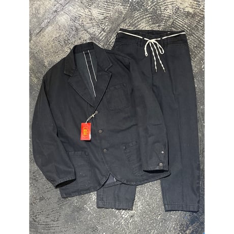 【 IMPRESTORE 】Emmett Brown - Tailored Jacket ( BLACK DENIM VINTAGE WASH )