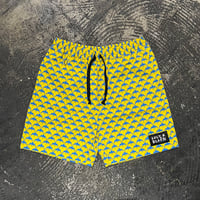 【 LIFE’S A BEACH 】“BAT” SHORTS ( YELLOW × BLUE )
