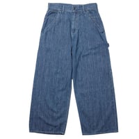 【 IMPRESTORE 】BIFF - Pinstripes Painter Pants ( BLUE DENIM VINTAGE WASH )