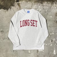【 LONG SET ORIGINAL 】LSD-103 "LS COLLEGE" L/S T-SHIRT ( ASH )