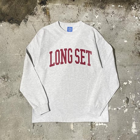 【 LONG SET ORIGINAL 】LSD-103 "LS COLLEGE" L/S T-SHIRT ( ASH )
