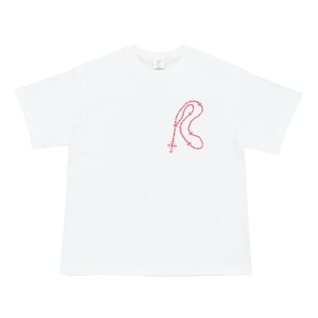 【 Moloch × Tsutomu Date 】A SECULAR ROSARY Tee ( WHITE )