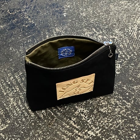 【 Cushman for LONG SET 】Classic Denim Pouch ( BLACK )