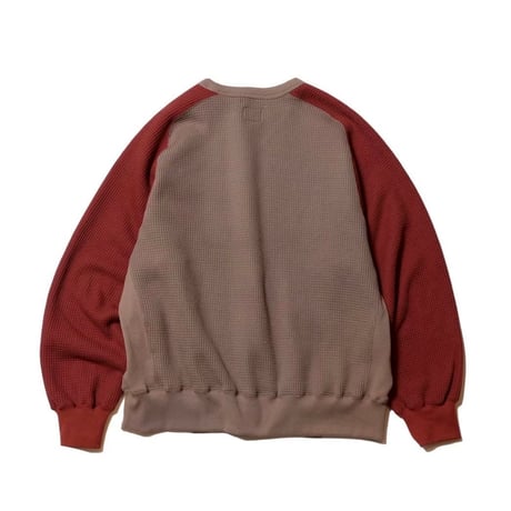 【 IMPRESTORE × Nasngwam 】Joe - GOKU Warm Fleece F.Crew ( BEIGE × RENGA )