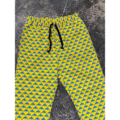 【 LIFE’S A BEACH 】“BAT” PANTS ( YELLOW × BLUE )