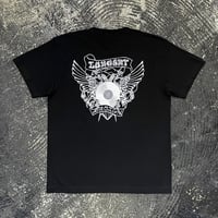 【 LONG SET ORIGINAL 】LSD-135 "TWO HEADED SWALLOW" S/S T-SHIRT ( BLACK )