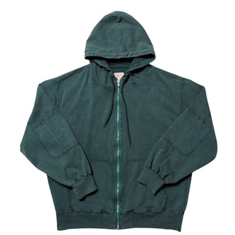【 IMPRESTORE 】Thompson - T-cloth V.D Zip Hoodie ( FADED GREEN )