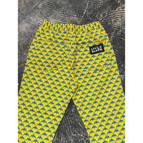 【 LIFE’S A BEACH 】“BAT” PANTS ( YELLOW × BLUE )