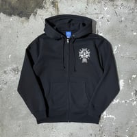 【 LONG SET ORIGINAL 】LSD-090 "DOG TOWN" ZIP-UP HOODIE ( BLACK )