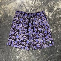 【 LIFE’S A BEACH 】“FLAME” SHORTS ( BLACK × PURPLE )