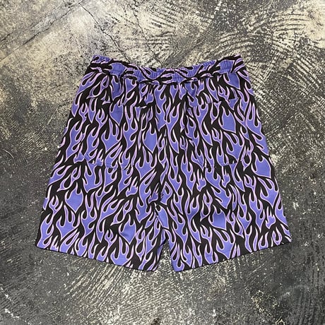 【 LIFE’S A BEACH 】“FLAME” SHORTS ( BLACK × PURPLE )