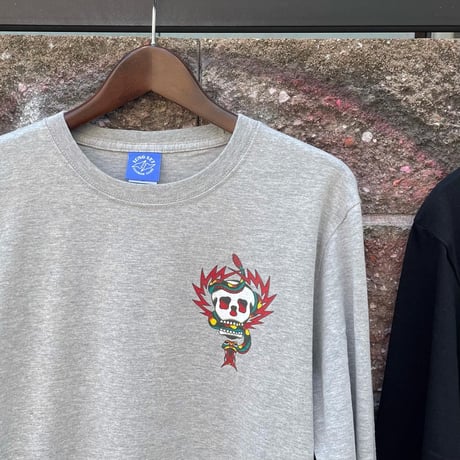【 LONG SET × SCUMBOY 】LSD-137 "SKULL & SNAKE" L/S T-SHIRT ( 全3色 )