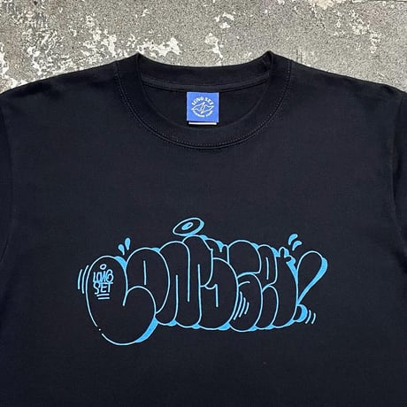 【 LONG SET ORIGINAL 】LSD-112 “THROW-UP” S/S T-SHIRT ( BLACK )