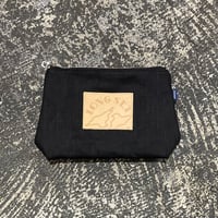 【 Cushman for LONG SET 】Classic Denim Pouch ( BLACK )