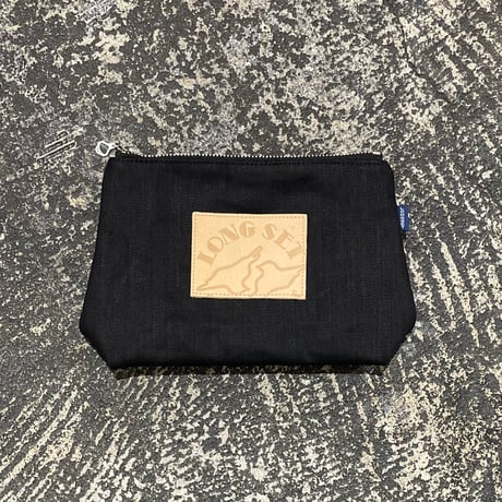 【 Cushman for LONG SET 】Classic Denim Pouch ( BLACK )