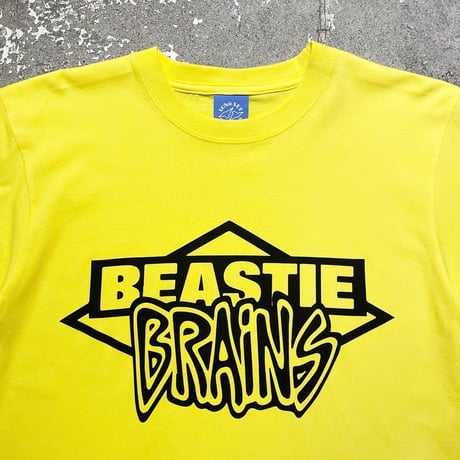 【 LONG SET ORIGINAL 】LSD-114 “BEASTIE BRAINS” S/S T-SHIRT ( YELLOW )