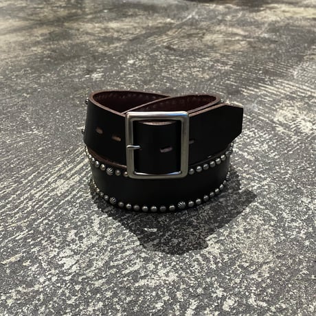 【 HTC 】20 UMBRELLA STUDS LEATHER BELT ( BLACK )