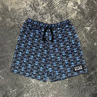 【 LIFE’S A BEACH 】“SKULLS” SHORTS ( BLACK × BLUE )