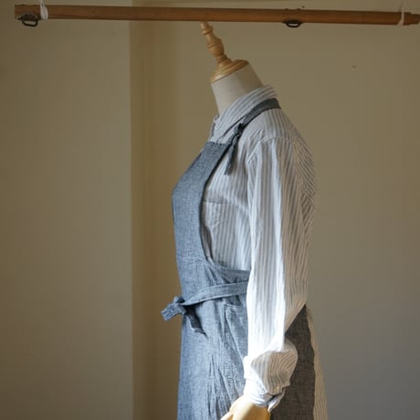 (ORDER)  APRON 綿麻千鳥格子