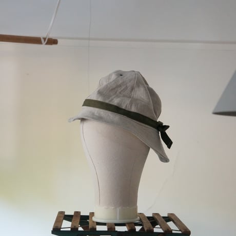 (STOCK)(Order) HUNTER HAT 綿麻 オリーブテープ