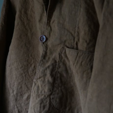 (PRE ORDER )Shawl collar SMOCK brown