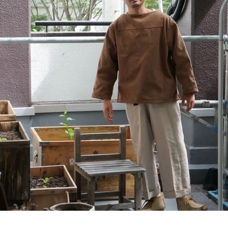(ORDER)BOAT NECK SHIRT 本間織布H/B
