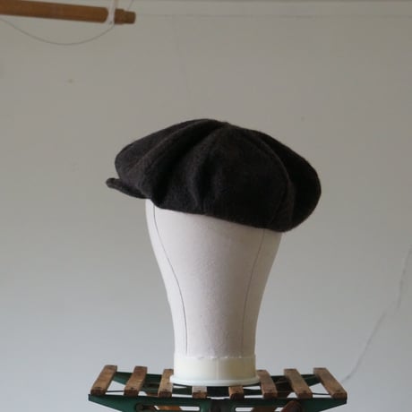 (ORDER)WOOL CASQUETTE BROWN WOOL