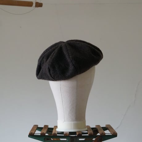 (ORDER)WOOL CASQUETTE BROWN WOOL
